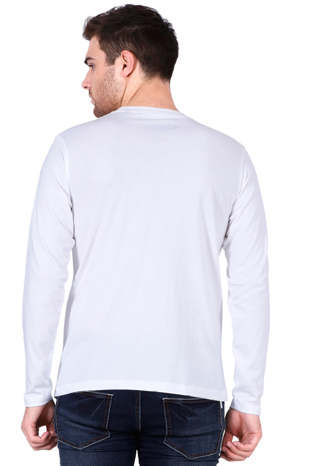 Male Full Sleeve T-Shirt White | Dream Plan Do 2 Male Full Sleeve T-Shirt White | Dream Plan Do - Image 2