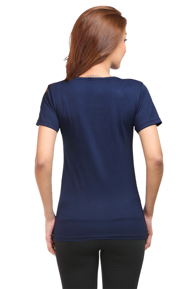 Female Classic Crew T-Shirt – Navy Blue | Unapologetically Me 2 Female Classic Crew T-Shirt – Navy Blue | Unapologetically Me - Image 2